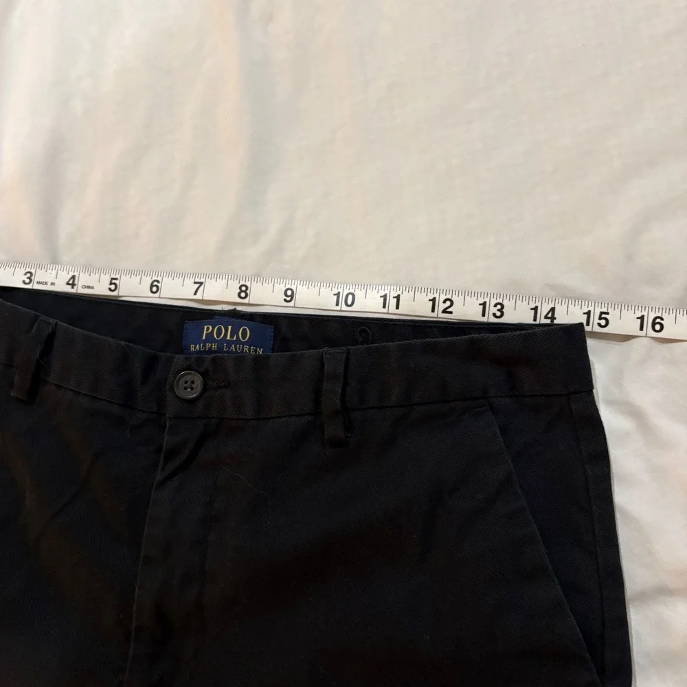 Polo Ralph Lauren Boys Black Chino Pants Size 18 Straight Leg Preppy Trousers
